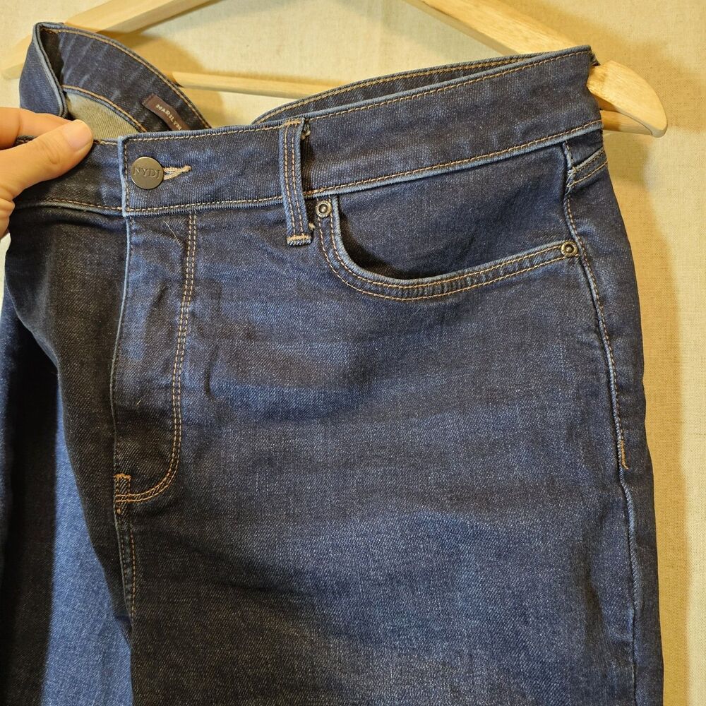 NYDJ Jeans Marilyn Straight Dark Blue Lift Tuck Technology size 16 Womens - Picture 2 of 7